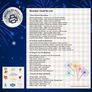 Could Do November – Free Printable Family Activity List