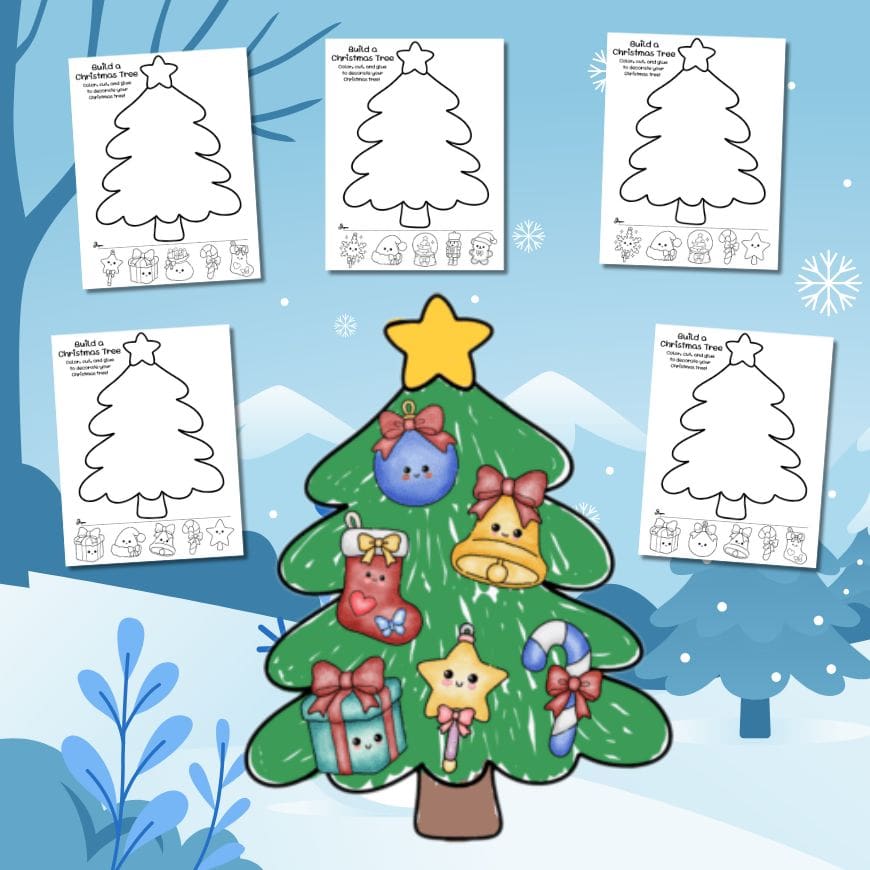 Build a Christmas Tree – Free Printable Craft for Kids