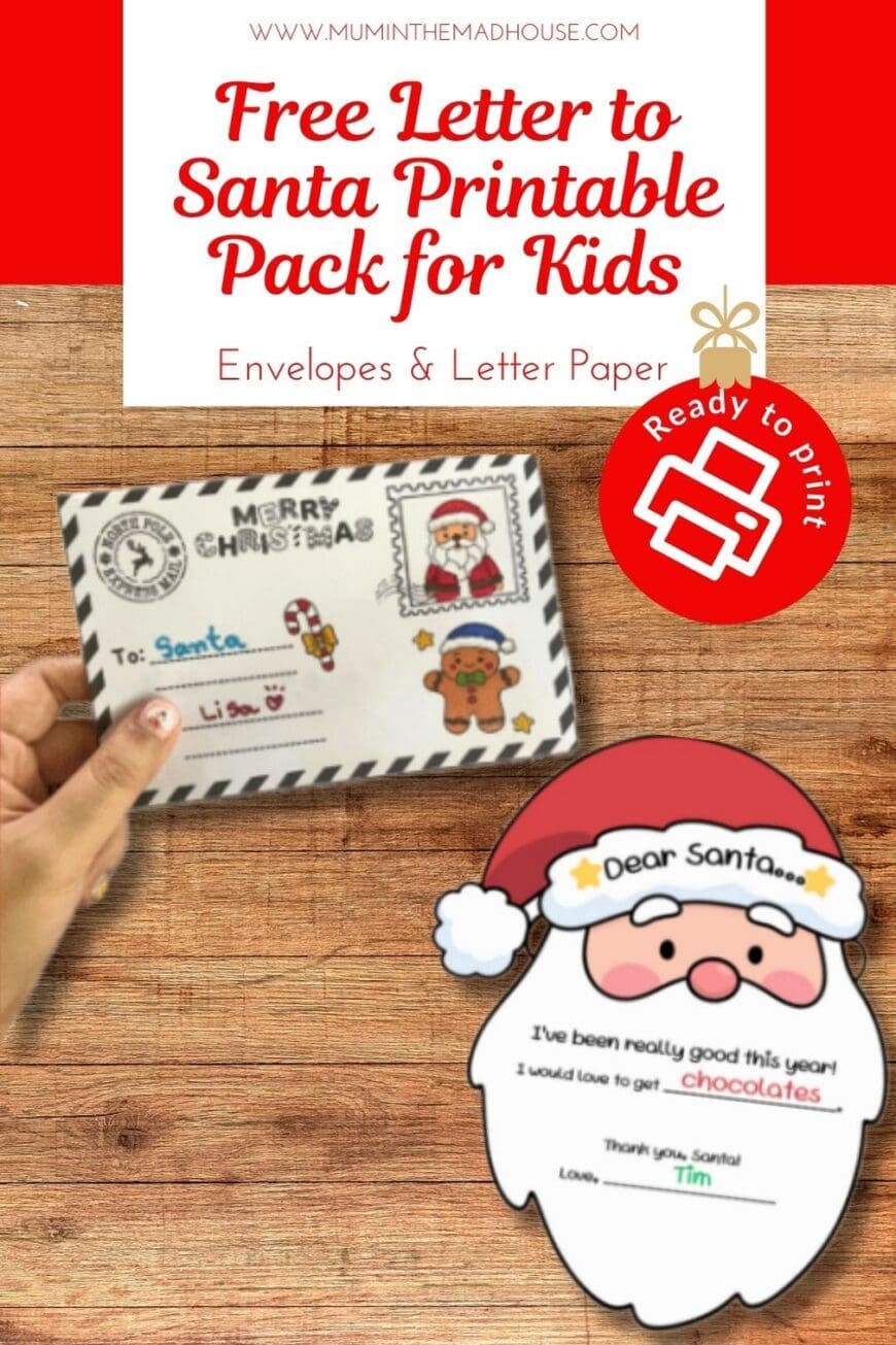 Make Christmas magical with these cute Santa letter templates and printable envelopes! Colour-in versions included. A fun holiday tradition kids love.
