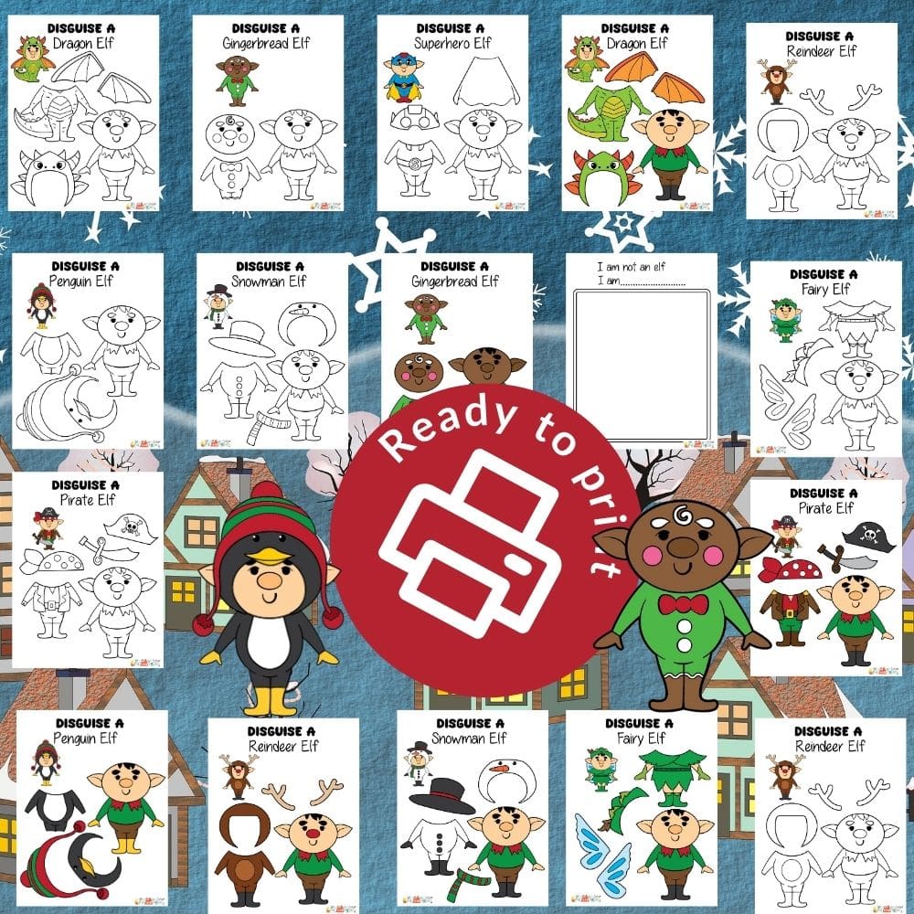 Disguise an Elf – Free Printable Craft for Kids