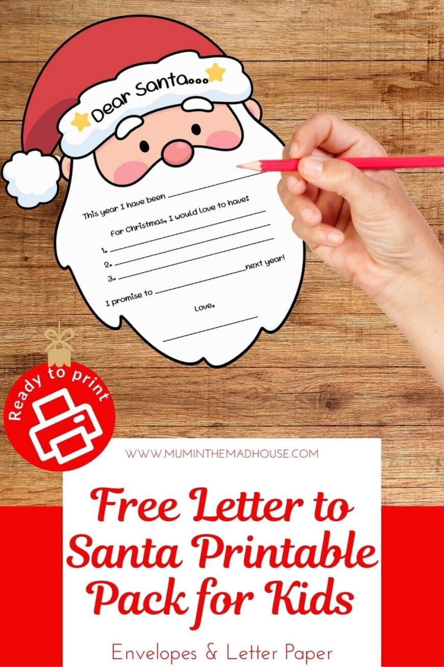 Download our adorable Letter to Santa printables – including Santa writing paper, wish-list sheets and matching envelopes! Perfect for Christmas activities at home or school.