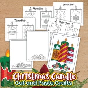 Free Christmas Candle 3D Colouring Pages – A Fun & Festive Kids’ Craft