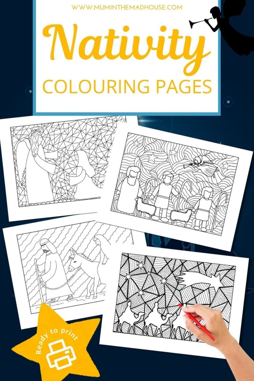 These simple, kid-friendly Nativity colouring sheets are a lovely way to explore the Christmas story. Great for calm creative time, classroom quiet tasks, church groups and Advent activities. Free instant download!
