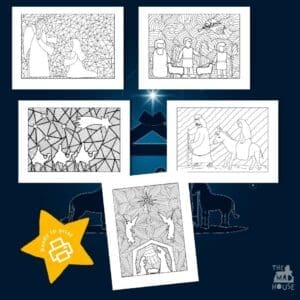 Free Bible Nativity Colouring Pages Printable Pack