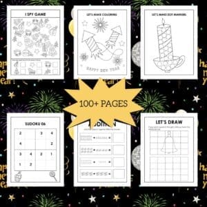 Happy New Year Activity Book for Kids – Free Printable