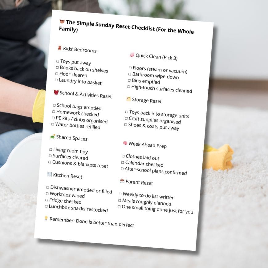 Simple Sunday Reset Checklist