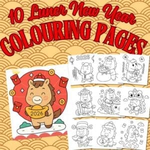 10 Bold & Easy Chinese New Year 2026 Colouring Pages (Printable Pack)