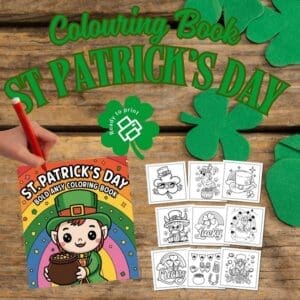 Bold & Easy St Patrick’s Day Colouring Pages (Printable)