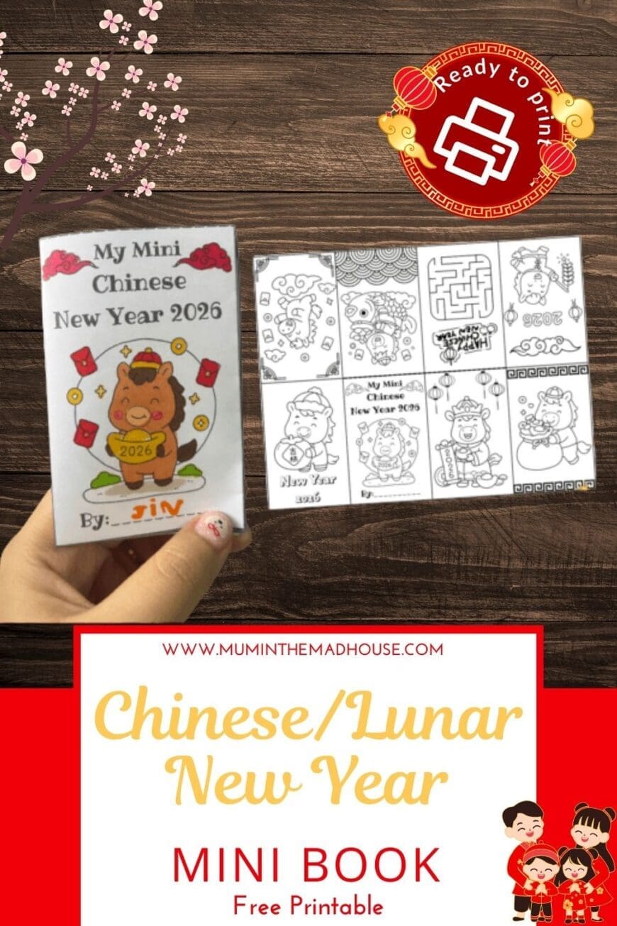 Looking for simple Chinese New Year activities for kids? These easy Chinese New Year 2026 colouring pages and mini colouring book are perfect for preschool, early years, and festive classroom activities.