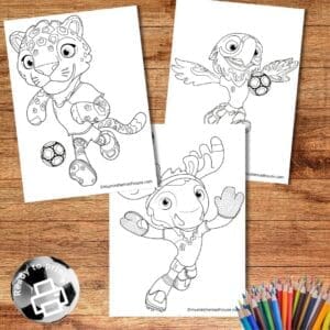 Free FIFA World Cup 2026 Mascot Colouring Pages Printable