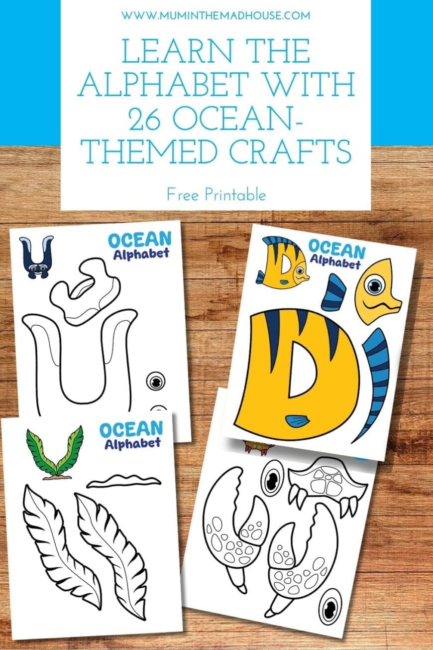 Make alphabet learning colourful and hands-on with this free 26-page Ocean Alphabet pack. Each uppercase letter becomes a playful underwater character for children to colour, cut out and assemble. Perfect for letter-of-the-week learning, preschool activities, home education and ocean classroom topics.