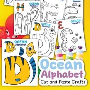 Free Printable Ocean Alphabet Cut-and-Paste Pack