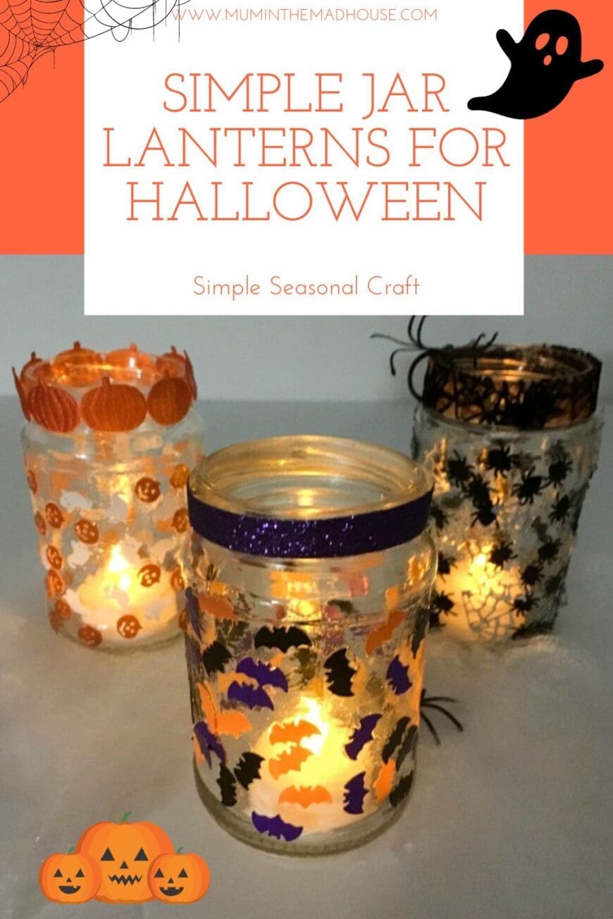 Create spooky vibes with these simple Halloween jar lanterns! A fun and easy DIY project to add festive lighting to your Halloween decorations.
