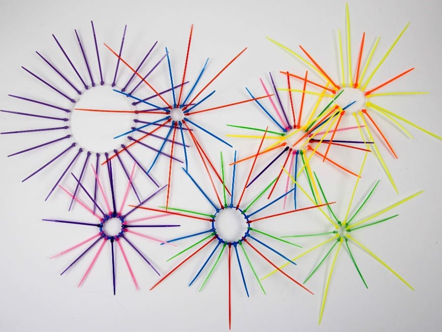 Firework Art - Zip tie firework sculptures
