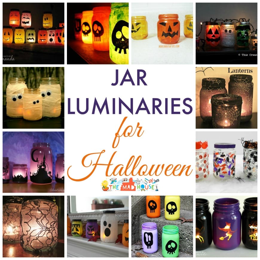 Simple jar lanterns for Halloween