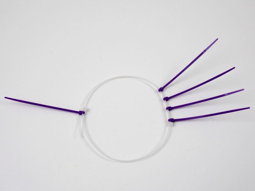 Zip tie firework sculptures