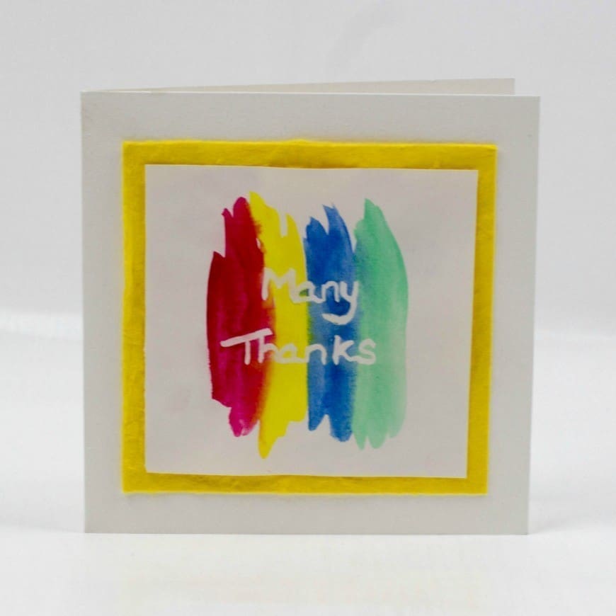 Simple Kid Made Thank You Card