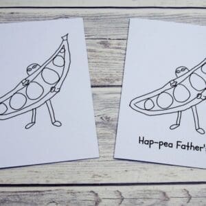 Hap-Pea Fathers Day Card with Greeting