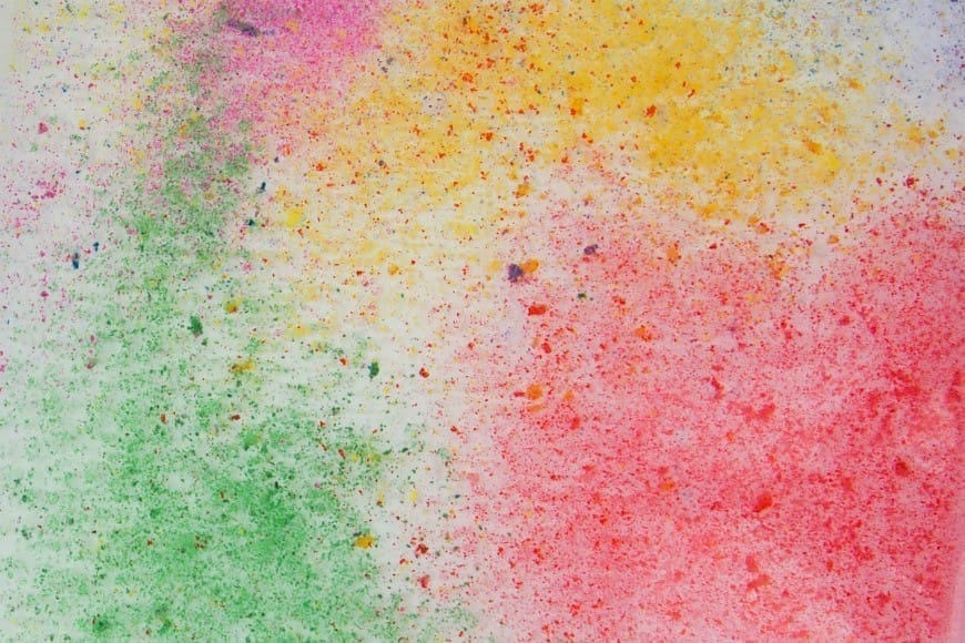 Floating chalk prints. A super simple process art project that gives great results and is fun to do. This kids craft activity is a great way of demonstrating surface tension too. I love it when creativity and science meet.