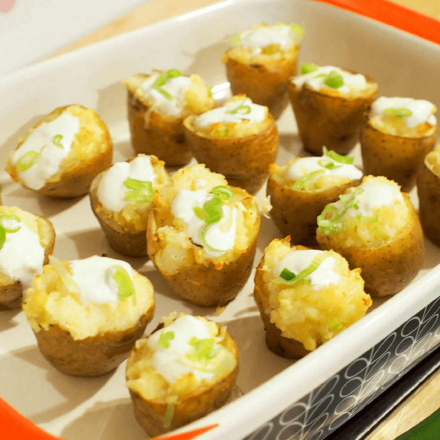Twice Baked Potato Bites - Cooking with Kids