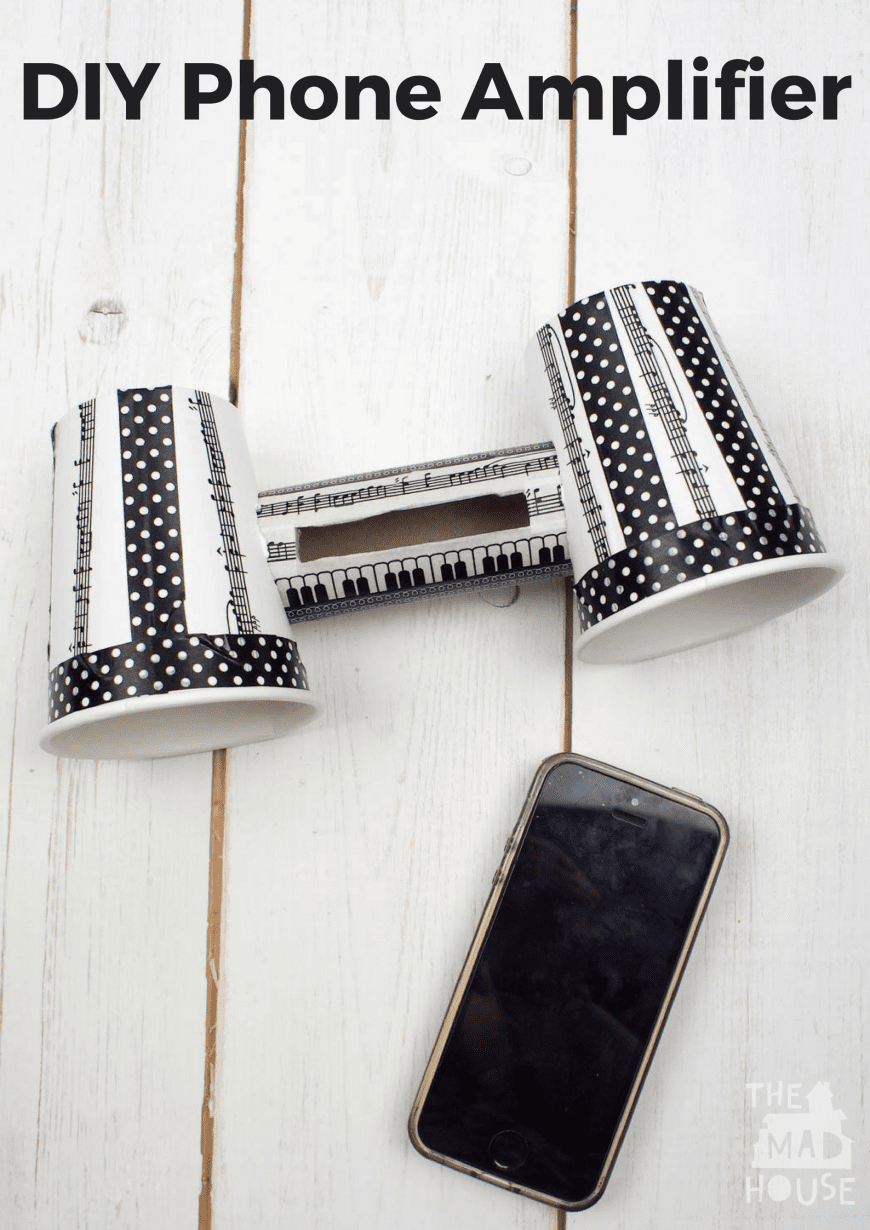 How to make a DIY phone amplifier and stand. Tutorial for wire free and cheap speakers for your phone that work. A great tween craft.