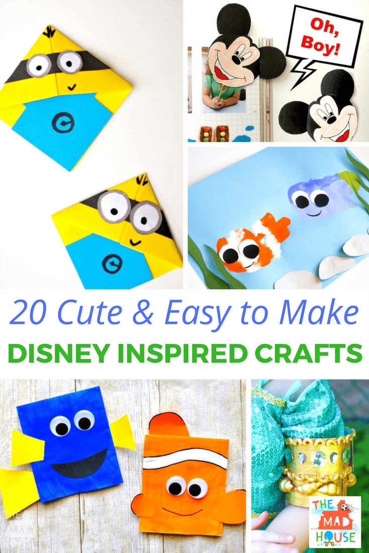 Grab your scissors, grab your glue! We have 20 fabulous and simple Disney inspired crafts for you and the kids to make including Nemo, Frozen and Cars