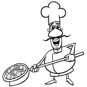 Pizza Colouring Sheet Two