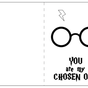 You are my chosen One - Harry Potter Valentines Card