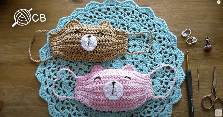 Bear crocket face mask pattern