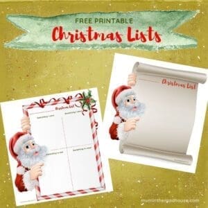 Christmas Lists for Father Christmas Printables