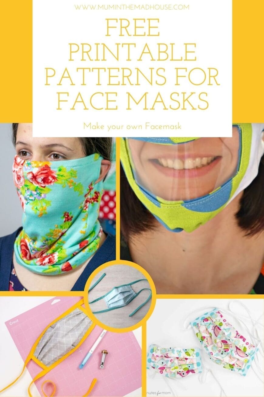 Learn how to sew a face mask from fabric to keep yourself and the people around you safe! These free face mask patterns use easy to make.