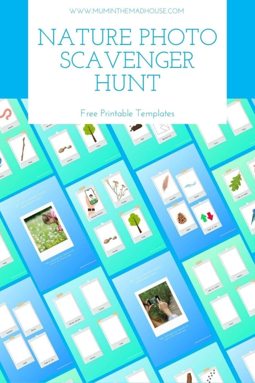 Nature Photo Scavenger Hunt with Free Printable Template