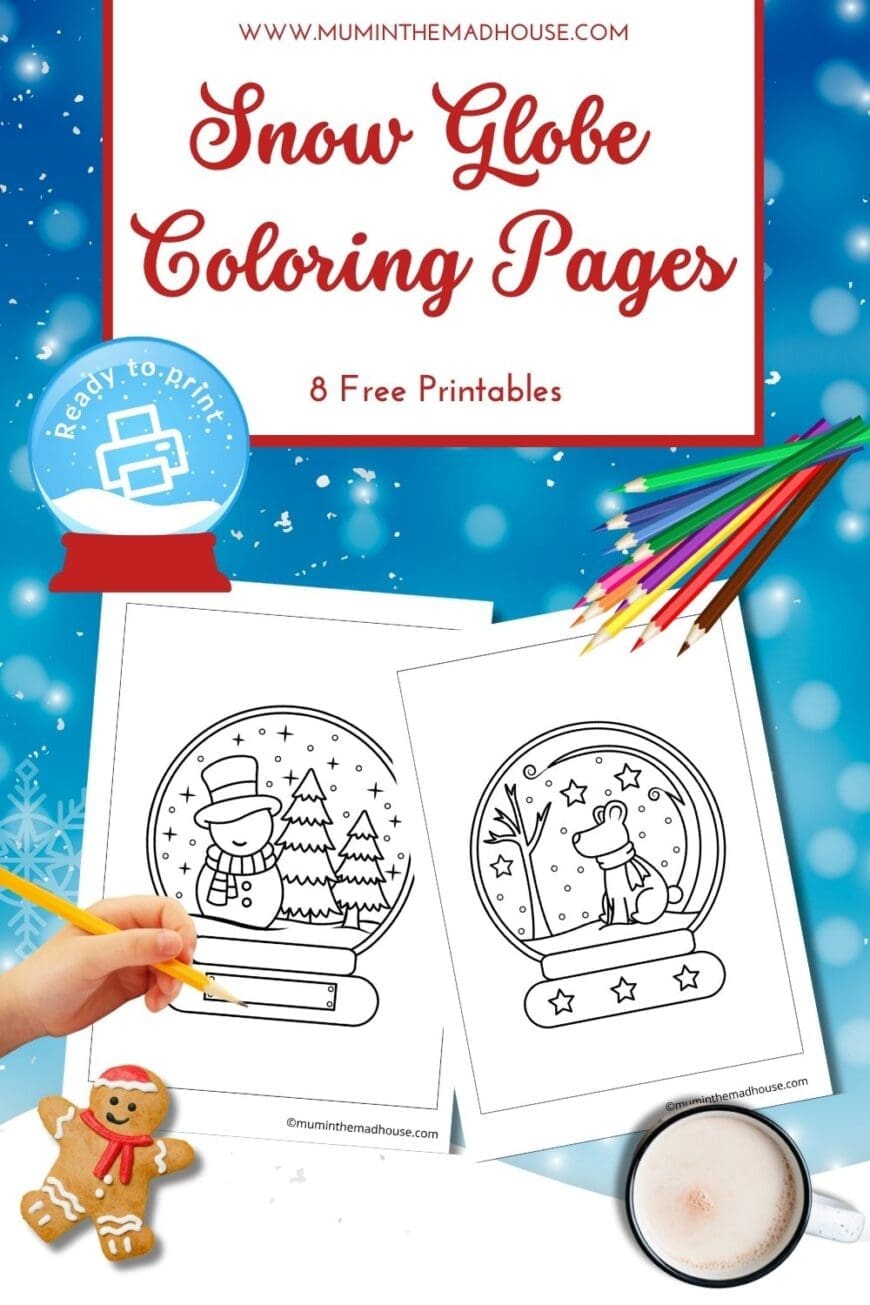 These snow globe coloring pages are the perfect holiday activity for kids! Featuring snowmen, reindeer, and Christmas trees, these free printables are fun and easy to download. Get your kids into the festive spirit and let their creativity shine!