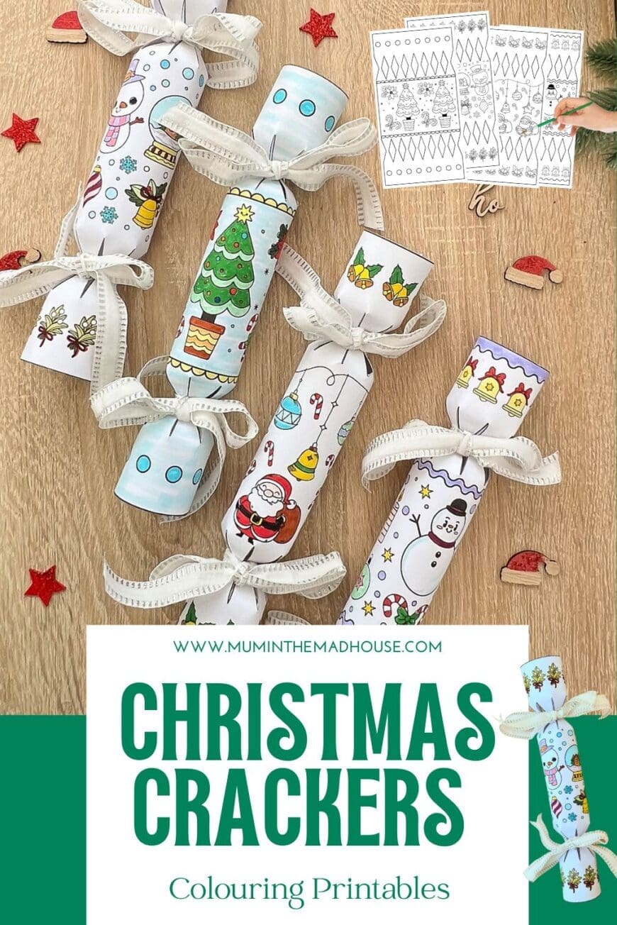 Add a personal touch to your holiday with these DIY Christmas cracker printables! Let the kids color and assemble their own crackers for a festive table setting.